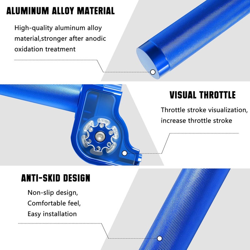 JXPANG Motorcycle Throttle Assembly,7/8" Quick Twist Throttle Grips with Throttle Cable Aluminum Alloy Universal for CRF KLX SSR TTR 110 125 150 250cc Dirt Pit Bike ATV Mini Bike - Image 3